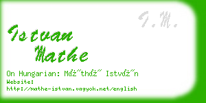 istvan mathe business card
